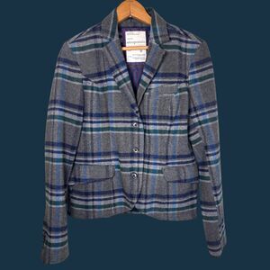 Aeropostale Women’s Wool Plaid Blazer